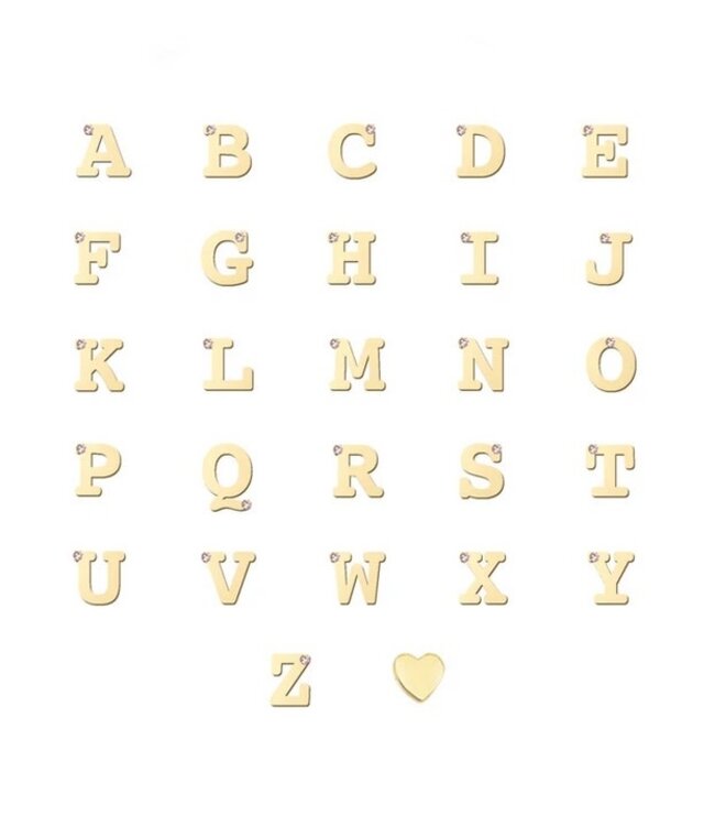 Single Diamond Initial Necklace 14kt