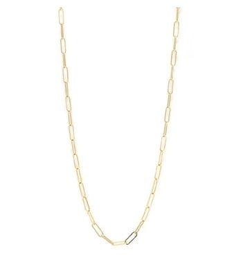 17" Mini Paper Clip Chain 14Kt