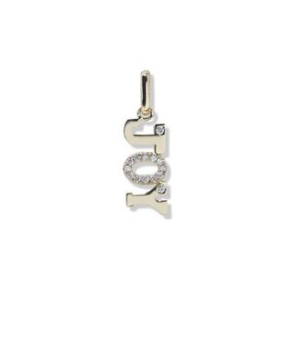 Love Letter Initial JOY Pendant 14Kt/Diamond