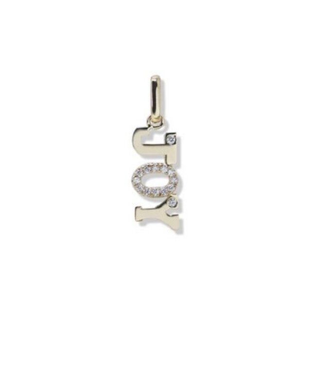 Love Letter Initial JOY Pendant 14Kt/Diamond