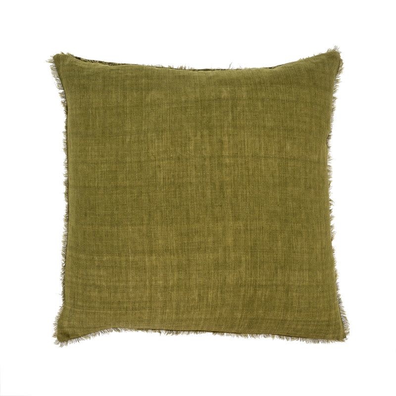 Lina Linen Pillow Dark Moss 24 x 24