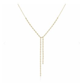 Double Yaeli White Zircon Necklace