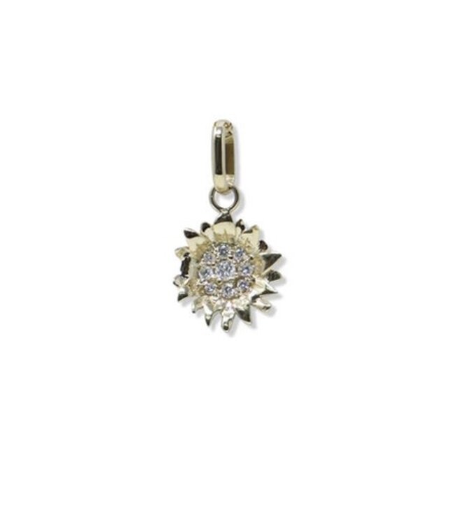 Anzie Hope Sunflower Pavé Pendant Charm