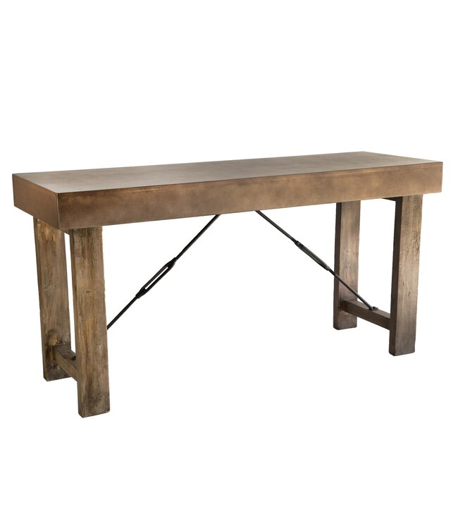 Francis 72" Counter Table Zinc Finish