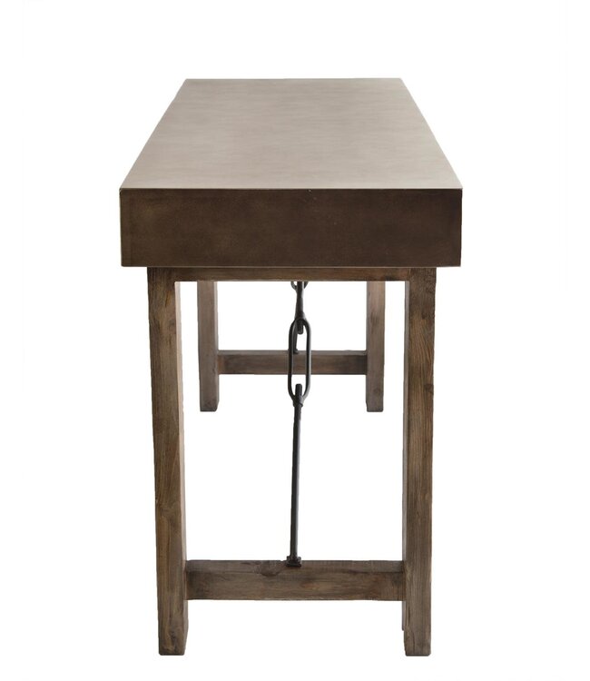 Francis 72" Counter Table Zinc Finish