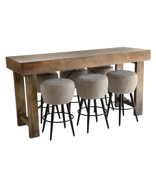 Francis 72" Counter Table Zinc Finish