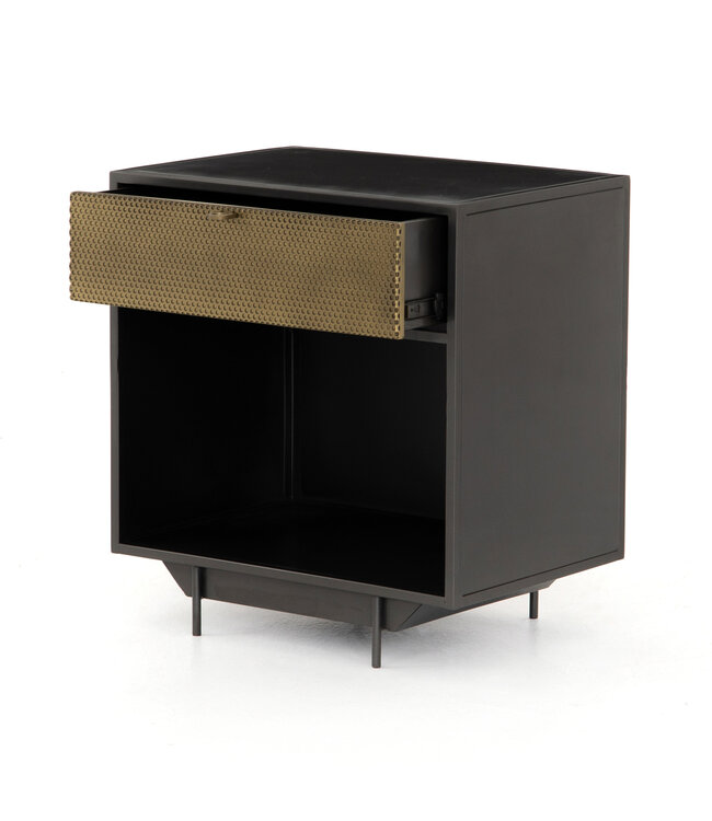 Four Hands Hendrick Nightstand Gunmetal