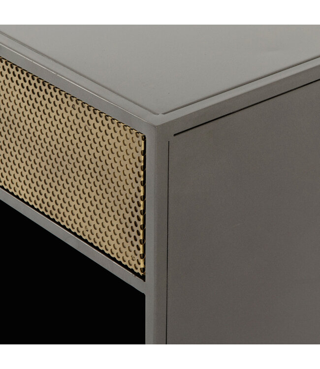 Four Hands Hendrick Nightstand Gunmetal