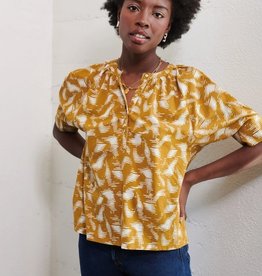 Sienna Blouse Gold Brown Wave