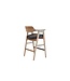 Wagner Bar Stool Natural/Black Faux Leather