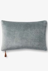 Velvet Pillow Denim/Tan 13 x 21
