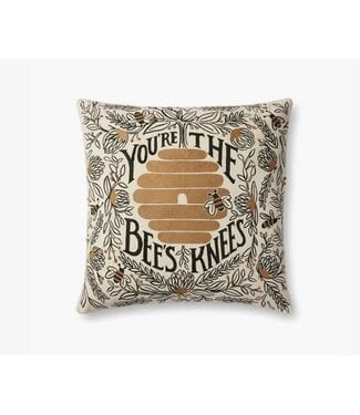 Bees Knees Pillow Black/Gold 22 x 22