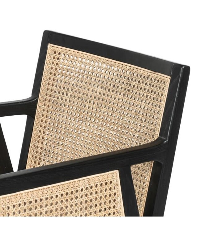 Four Hands Anotonia Cane Counter Stool Brushed Ebony