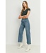 Patch Pocket Wide Leg Jean Med