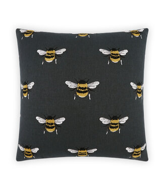 Busy Bee Pillow Charcoal - 22 x 22