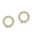Simply Elegant Boutique Metrica Circle Outline Stud Earring 14KY - 0.12CTW