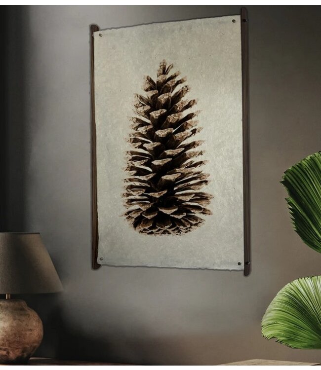 Frameless Walnut Wood & Steel Hanger (Grand Format )