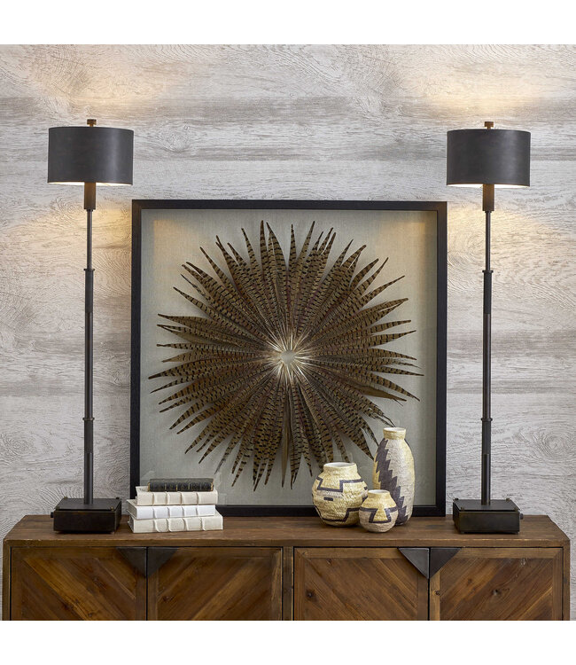 Knurled Buffet Lamp Bronze