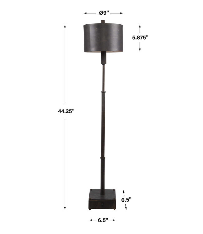 Knurled Buffet Lamp Bronze