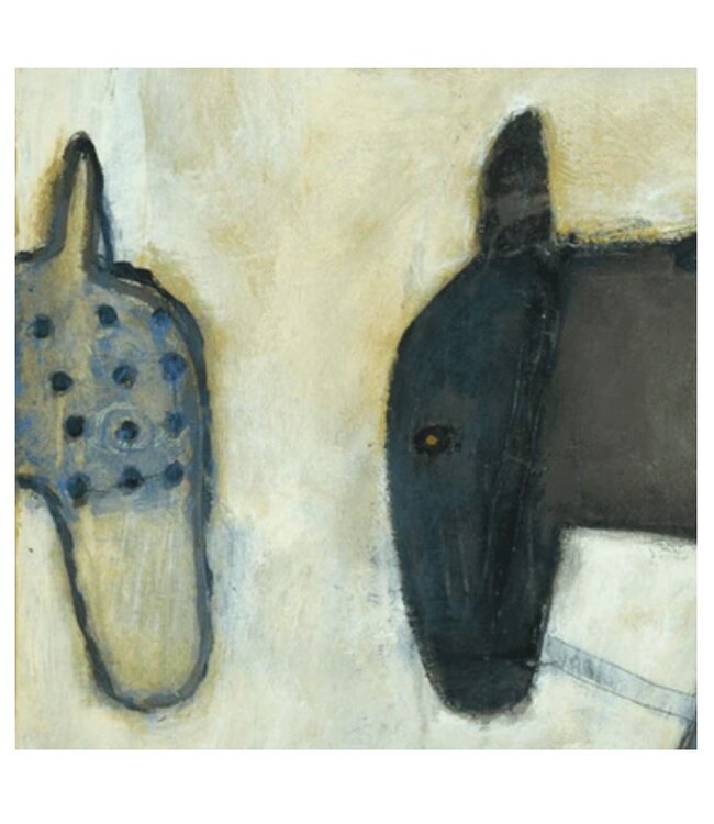 Two Horse Heads Print 12 x 12