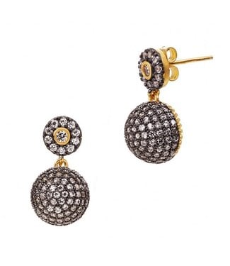 Freida Rothman Pave Dome Drop Earrings