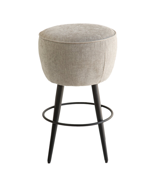 Nikki Counter Stool Black Iron/Anew Grey