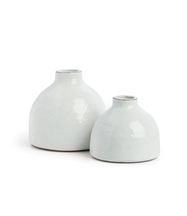 Clay Craft Basics Budvase High White Textured Ceramic Vase