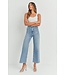 Patch Pocket Wide Leg Pant Lt Denim