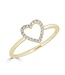 Simply Elegant Boutique Metrica Heart Outline Ring - 14KY-0.10CTW