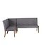 Megan 3 Piece Banquette Grey Washed/Night Owl