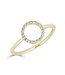 Simply Elegant Boutique Metrica Circle Outline Ring - 14KY -0.10CTW