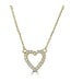 Simply Elegant Boutique Metrica Heart Outline Necklace - 14KY - 0.08CTW