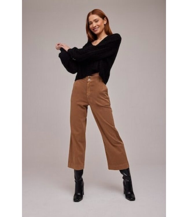 Bella Dahl Saige Wide Leg Crop Warm Oak