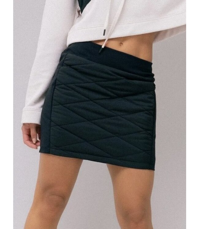 Diamond Quilted Mini Skirt Black