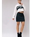 Diamond Quilted Mini Skirt Black