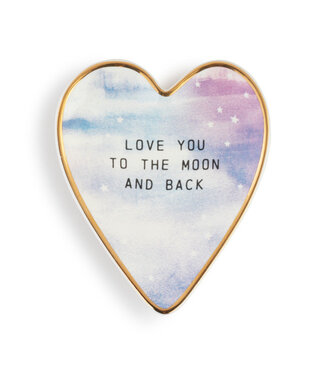 Demdaco Moon & Back Heart Trinket Dish