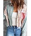 Two Tone Checked Jacket Pink/Green