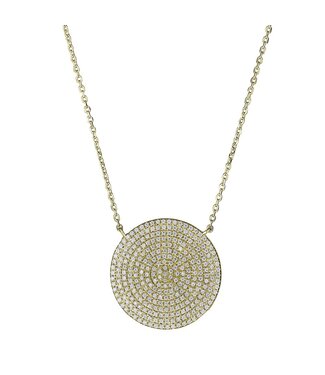 Simply Elegant Boutique XL Metrica Full Circle Necklace - 14KY - 0.65CTW