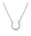 Simply Elegant Boutique Diamond Horseshoe Necklace 14KW .05 CTW