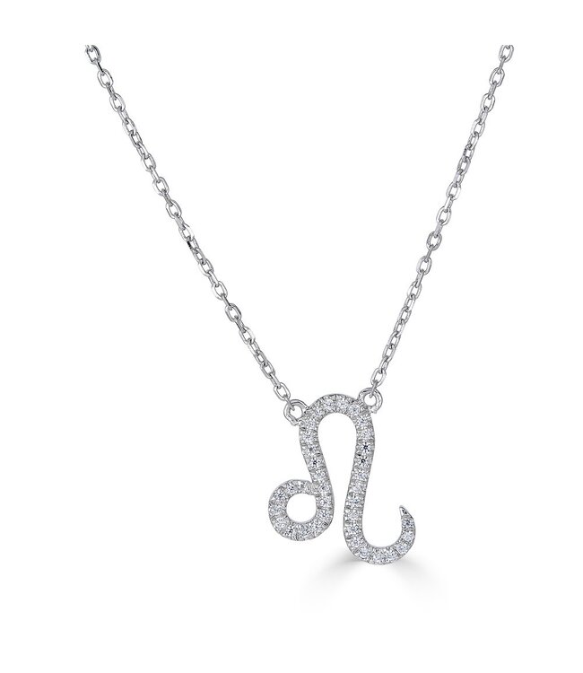Leo Zodiac Necklace 14KY - 0.12CTW 14KT