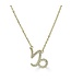 Capricorn Zodiac Necklace 0.12CTW 14KT