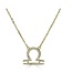 Libra Zodiac Necklace 0.12CTW 14KT