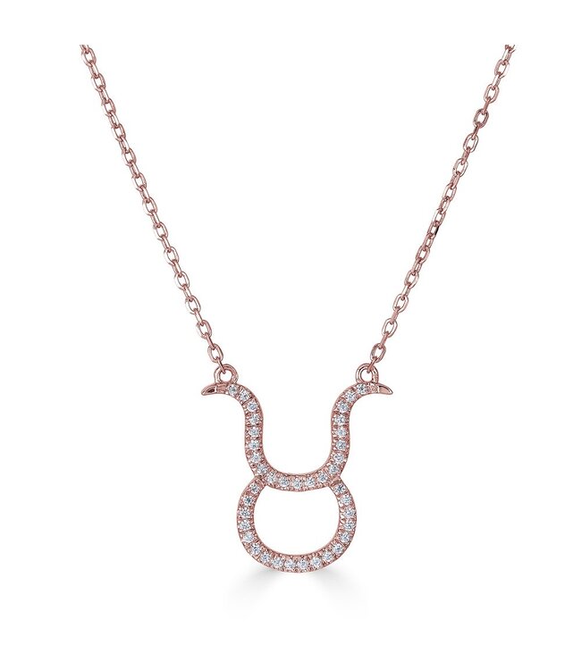 Simply Elegant Boutique Taurus Zodiac Necklace 14KT - 0.12CT