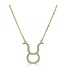 Simply Elegant Boutique Taurus Zodiac Necklace 14KT - 0.12CT