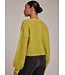 Bella Dahl V-Neck Cropped Sweater Chartreuse
