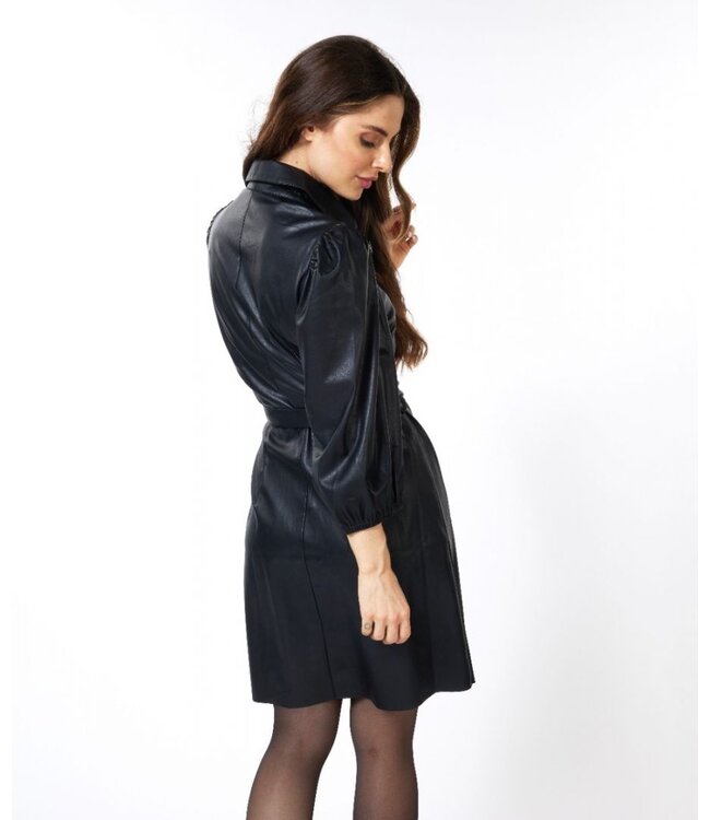 Faux Leather Dress Black - Simply Elegant Boutique