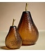 Zodax Decorative Amber Cut Glass Pear - Large