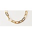 Florence Med Paperclip Necklace Gold