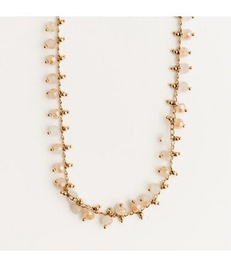 Everleigh Blush Beaded Necklace Gold