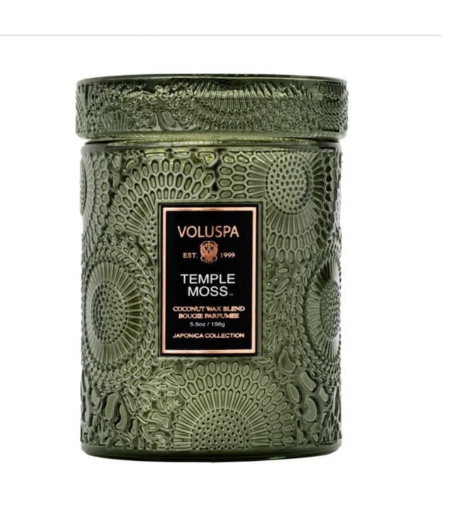 Voluspa Temple Moss Small Embossed Jar